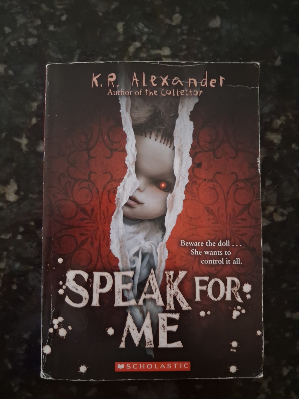Speak For Me by K.R. Alexander — Red & Black Paperback